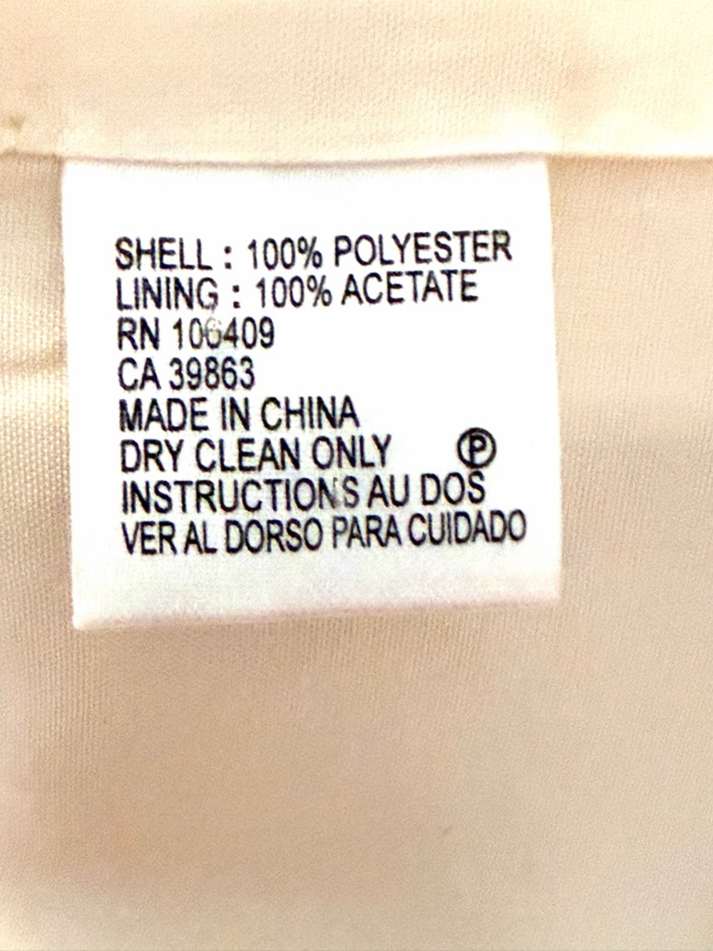 Tahari Arthur S Levine Cream Two-Piece Pants Suit - Classic Tailored Set Size 6 - Picture 14 of 14